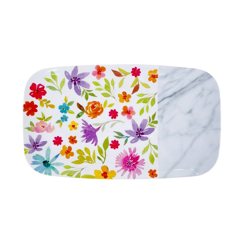 Fashion Printing Cute Melamine Tray Dinnerware