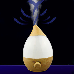 Humidificador ultrasónico con diseño de grano de madera y gotas de agua, 1.3L, difusor de aroma para el hogar y la oficina, funcionamiento silencioso - Product Image 2