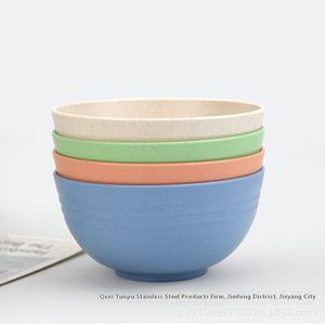 Ensemble de vaisselle en plastique jetable vaisselle de ménage en blé bol grand bol à soupe mangeur de fruits vaisselle assiette <span class=keywords><strong>service</strong></span> de tasse d'eau - Product Image 4