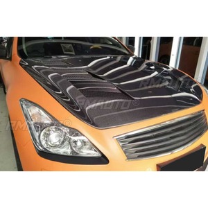 Couverture de moteur de voiture aspect fibre de carbone véritable pour Infiniti G37 2007-2013, kit carrosserie, accessoires auto - Product Image 3