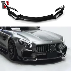 Alerón Delantero Estilo R de Fibra de Carbono Real Modificado para <span class=keywords><strong>Mercedes</strong></span> <span class=keywords><strong>AMG</strong></span> GT GTS <span class=keywords><strong>GTC</strong></span> C190 de Dos Puertas, 2015-2023 - Product Image 3