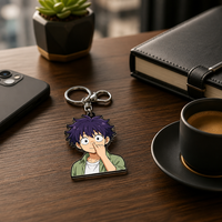 Gran oferta llavero personalizado de Anime con movimiento 3D con llavero de núcleo líquido flotante para regalo de Fans, suministro de favores de fiesta a granel al por mayor