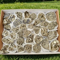 Vente en gros de 30 pierres naturelles de guérison de 40 mm à 80 mm, quartz brut, cristal brut, pyrite octaédrique, boîte cadeau