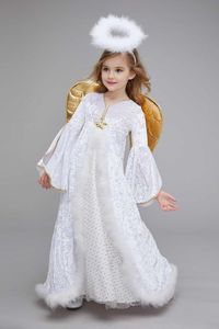 Golden Children's Angel Girl Princess <strong>Costume</strong> Halloween Party &amp; Cosplay <strong>Costume</strong> with Wings - Product Image 2