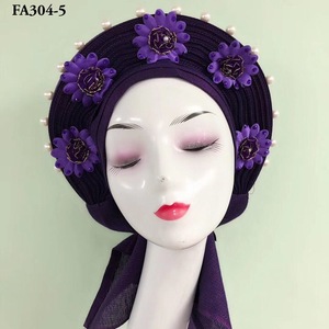 Inmyshop Khăn Bán Buôn Aso Oke Headtie Cho Phụ Nữ Sego Gele Sego Phi Headtie Nigeria Phong Cách Tự Động Gele Với Hạt