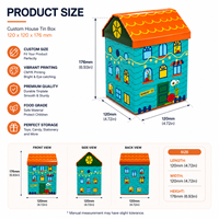 Boîtes personnalisées en fer blanc recyclables et écologiques en forme de maison pour l'emballage d'huile d'olive, d'aliments pour animaux, de sandwichs, de chewing-gums et de gâteaux