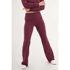 Pantalones Anchos Borgoña al por Mayor con Cintura Elástica Acanalada, Tejido Transpirable, Estilo Casual para la Temporada de Otoño, Talla XL - Product Image 2