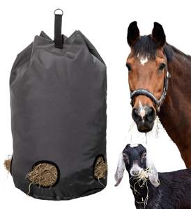 Free sample Wholesale Slow Comfortable Polyester Round <b>Fabric</b> Hay Bag <b>Net</b> Wrap Bag for Horse Slow Feed to Save Hay Good Healthy - Product Image 1