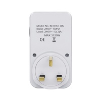 Interruptor de enchufe de Control de tiempo de luz LED estándar del Reino Unido 24H sincronización mecánica programable Material plástico accesorios de iluminación
