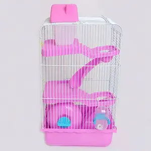 Hamster vila hamster suprimentos gaiola de animais personalizada, camada dupla, gaiola grande para hamsters