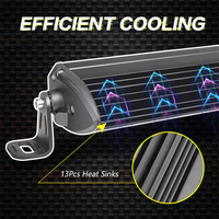 Barra de Luz LED para Parrilla Delantera de Vehículo, Precio de Fábrica, Una Sola Fila, 60W, Haz Combinado, Barra de Luz LED Todoterreno de 20 Pulgadas