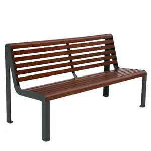 Hot <strong>Sale</strong> Vintage Style Simple Durable Outdoor Garden <strong>Wooden</strong> <strong>Bench</strong> with Cast Iron Ends - Product Image 1