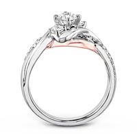 Bague Moissanite infinie en argent sterling 925 plaqué or rose et rhodium pour femmes fiançailles mariage