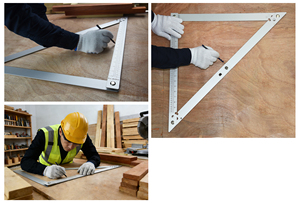 23,4 алюминиевая складная рама, треугольная и квадратная линейка для деревообработки, прочная металлическая складная треугольная линейка - Product Image 3