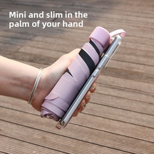 Paraguas de Bolsillo Mini Plegable de Seis Pliegues, Color Sólido, Protección Solar Anti-UV para Mujer, Ideal para Regalo, Gran Cantidad en Stock - Product Image 4