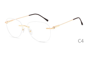 Monturas <span class=keywords><strong>de</strong></span> <span class=keywords><strong>Gafas</strong></span> Metálicas sin Aro para Hombre, Ligeras, para <span class=keywords><strong>Lectura</strong></span>, Montura Óptica Premium, Venta al Por Mayor - Product Image 6