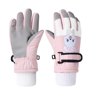 Gants de <span class=keywords><strong>ski</strong></span> imperméables et chauds pour enfants, gants de neige imprimés mignons, coupe-vent et antidérapants pour garçons et filles, sports de plein air - Product Image 5