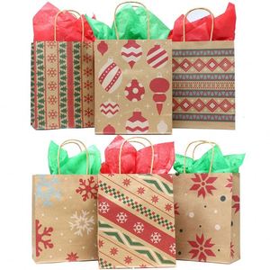 Bolsa de Papel Kraft para Regalos de Fiesta con Logotipo Personalizado, Bolsa de Regalo de Navidad - Product Image 6