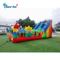 Château gonflable combiné avec toboggan et trampoline, prix d'usine, thème personnalisé, château gonflable pour la location
