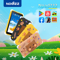 Tablet Infantil Npad732 de 7 Pulgadas con Android 10 Personalizado, 4+128 GB, Wifi, con Ranura para Tarjeta SIM, HD, para Estudio