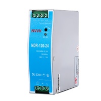 NDR-120-24 AC DC NDR-120-24 d'alimentation industrielle sur rail DIN 120W 24V 5A prix usine de haute qualité