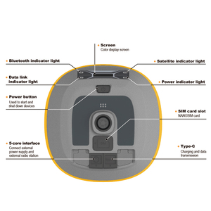 Équipement de topographie GPS RTK portable TopTech TK800 avec autonomie de 13 heures et conception tout-en-un pour la cartographie des infrastructures - Product Image 5
