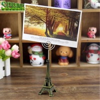 Zakka Épicerie Creative Photo Titulaire Stand Clips Tour Eiffel Artisanat Nom D'entreprise Carte Clip Notes Dossier Découpe Impression
