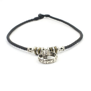 <span class=keywords><strong>Anello</strong></span> in lega bohémien ciondolo <span class=keywords><strong>collana</strong></span> in pelle per gli uomini NLGL03 - Product Image 2