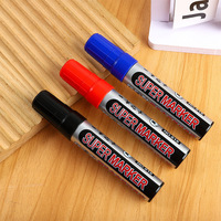 Marqueur surligneur audacieux avec encre permanente à base d'huile rechargeable grande capacité, résistant à l'eau et à la décoloration, lot de 6