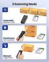 Escáner de código de barras 2D EVAWGIB, lector de códigos QR portátil inalámbrico para inventario de libros de biblioteca, compatible con iPhone