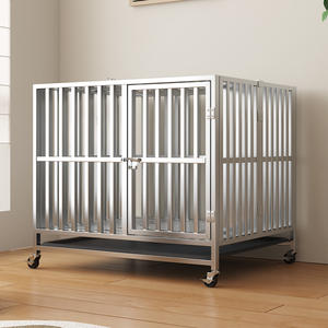 <span class=keywords><strong>Cage</strong></span> en acier inoxydable robuste caisse pour chien pliable xxl voiture pliante robuste cages intérieures et extérieures maison pour grands chiens - Product Image 1