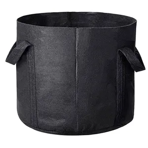 7/10/15/20/30/50/100 Gallon Grow Bags Black Fabric Round Aeration Pots Container For Nursery Garden And Planting Grow