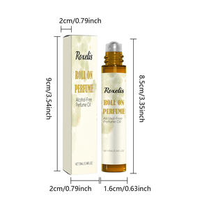 Wholesales 30ml Glass Roll on Deodorant Bottles <b>Perfume</b> Essential <b>Oil</b> Roller Bottles with Plastic Roller Ball - Product Image 4