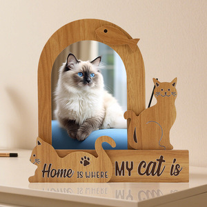 Marcos de Fotos Decorativos de Madera con Diseño de Gatos, Figuras de Mascotas, Gatitos, <span class=keywords><strong>Cachorros</strong></span>, Bebés, para Cuartos de Estudio, Entradas, Álbumes de Fotos, Recuerdos - Product Image 2
