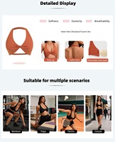Ensemble de yoga 2 pièces col montant uni, coupe ajustée, respirant, léger, débardeur et short de sport à séchage rapide, taille haute