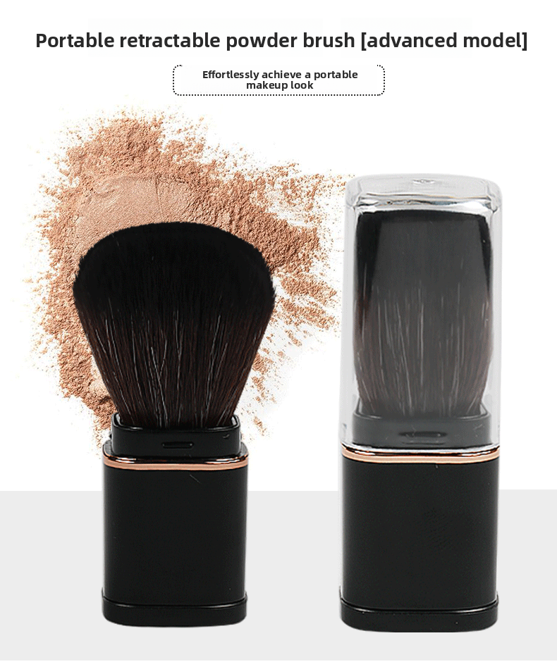 แปรงหัวเดียวทรงสี่เหลี่ยมแบบยืดหดได้ - สีดำไฮไลท์