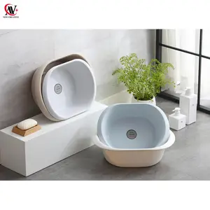 Ukuran Besar Oval Cleaning Basin Plastik Wastafel untuk Dapur