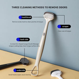 Cepillo Limpiador de Lengua Multifuncional y Económico, Raspador de Lengua de Silicona de Grado Alimenticio - Product Image 4