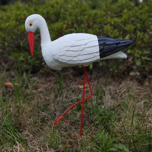 花园装饰人物鸟类威慑塑料鹳狩猎诱饵