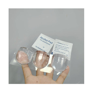 Set di 3 Fermaporte Trasparenti in Gomma, Montaggio a Parete Senza Foratura, Protezione Antiurto <span class=keywords><strong>per</strong></span> Maniglie di Porte del <span class=keywords><strong>Bagno</strong></span> - Product Image 1