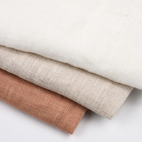 Tissu en lin blanc d'origine au mètre, 100 % lin, tissé uni pour vêtements de mode