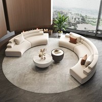 Luxuriöses Modernes Lichtgewichtiges 4S-Shop Büro Halbkreisförmiges Bogensofa für Hotel-Lobby Ruhebereich Empfang-Verkaufsbüro Wohnzimmermöbel