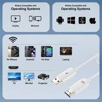 Pas besoin de WIFI et de tout câble de mise en miroir sans fil, Dongle pour connecter le PC à la télévision Full HD Plug and Play Adaptateur d'affichage sans fil