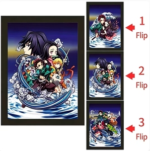 Consegna Rapida: Poster Lenticolare 3D Anime PET, Impermeabile, con Effetto di Movimento. Poster 3D Anime con Effetto Lenticolare. - Product Image 5