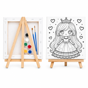 Kit de Peinture Portrait sur Toile Pré-encadrée 20x20cm à Prix de Gros, Impression UV, Fournitures pour Fêtes Créatives Scolaires - Product Image 2