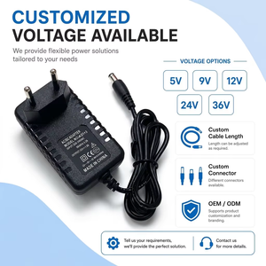 Adattatore OEM/ODM AC110-240V 9V 2A 18W con Spina AU EU UK US OVP, Alimentatore a Muro per Strisce LED - Product Image 2