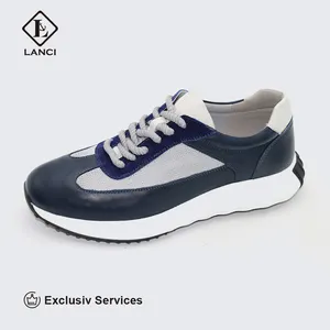 LANCI Fabricant de chaussures OEM en Chine Chaussures pour hommes en cuir véritable Chaussures pour hommes Baskets de luxe en cuir