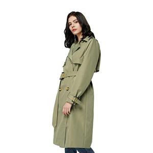 Gabardina original para <span class=keywords><strong>mujer</strong></span>, gabardina larga <span class=keywords><strong>de</strong></span> otoño para <span class=keywords><strong>mujer</strong></span>, gabardina larga negra personalizada - Product Image 6