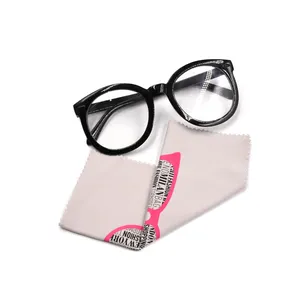 Les lunettes de lentille d'impression personnalisable chamois écran de soie chiffon de nettoyage avec l'emballage