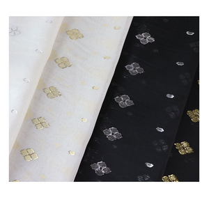 Tissu jacquard en polyester pur, vente en gros d'été, dobby pur, tissu en brocart, robe lurex de luxe - Product Image 4